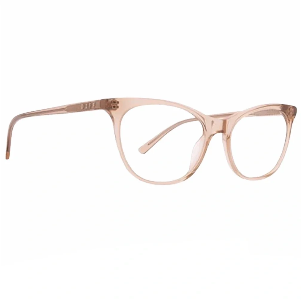 DIFF Jade Blue Light Glasses Vintage Crystal Frame NEW